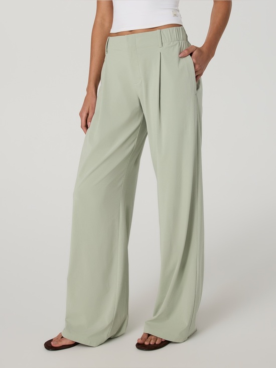 Vuori Pants - Vuori Wide Leg Pants in Light Sage Green